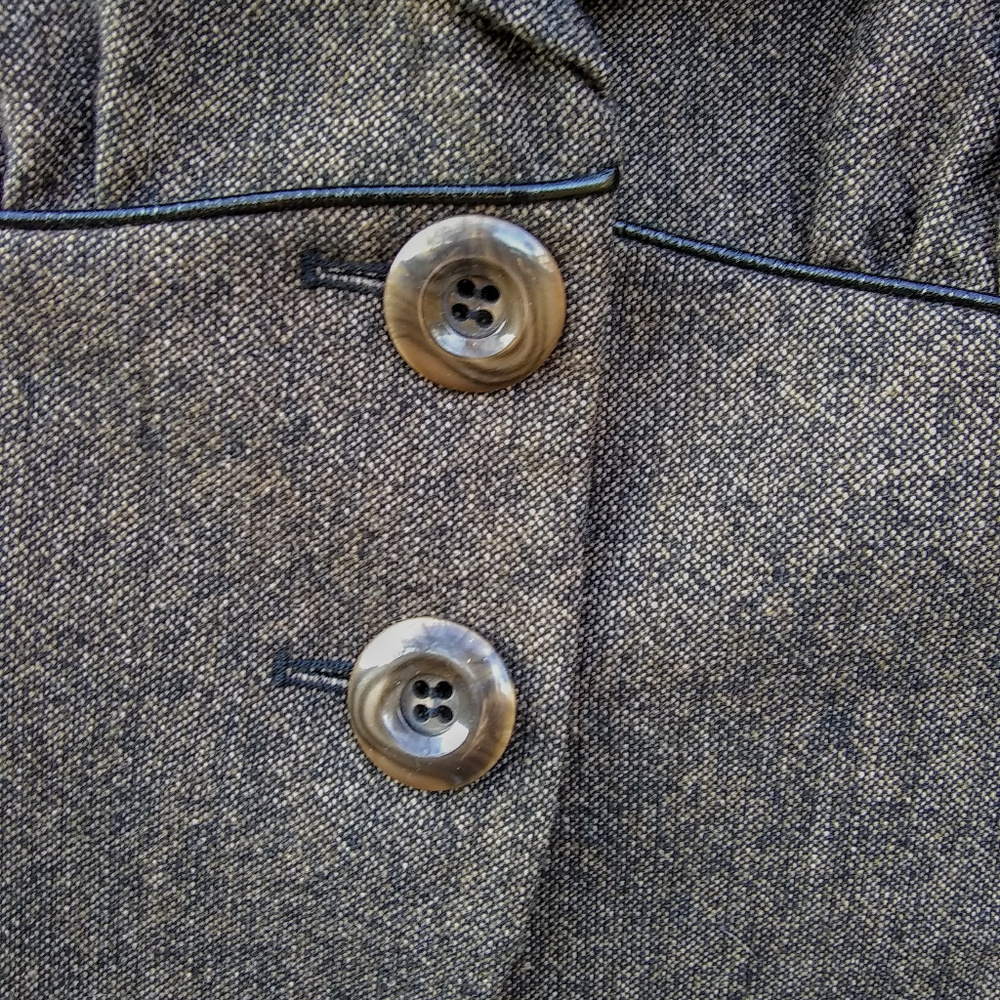 Cynthia Steffe Brown/Black Cropped Blazer - Picture 4 of 5